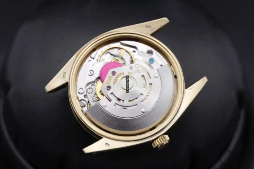 Nice Fake Rolex Oyster Perpetual Date 1503 34mm Yellow Gold Case Watch - Image 7