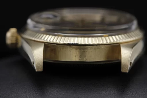 Nice Fake Rolex Oyster Perpetual Date 1503 34mm Yellow Gold Case Watch - Image 9