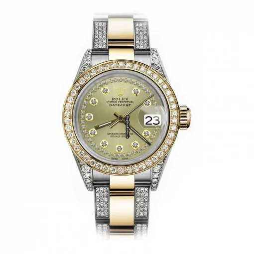 High-end Replica Rolex Datejust 68173 Automatic Movement 31mm Gold/steel Case Womens Watch