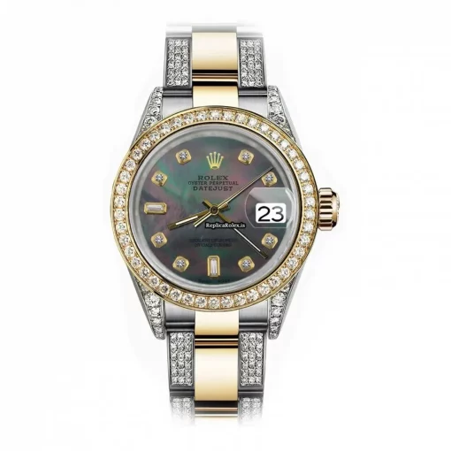 Popular Fakes Rolex Datejust 68173 Automatic Movement 31mm Gold/steel Case Womens Watch