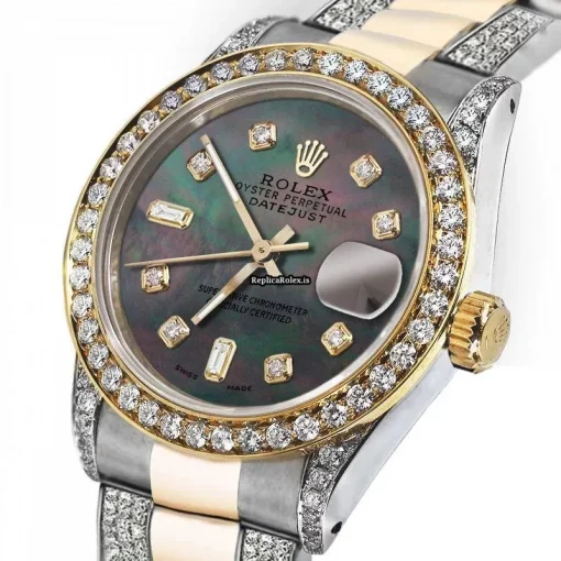 Popular Fakes Rolex Datejust 68173 Automatic Movement 31mm Gold/steel Case Womens Watch - Image 2