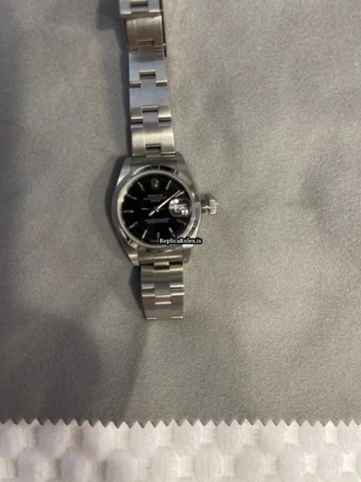 Incredible Replica Rolex Oyster Perpetual Lady Date 79160 Caliber 2235 Automatic Movement 26mm Steel Case Womens Watch - Image 11