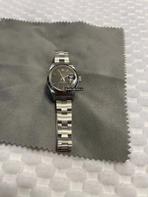 Incredible Replica Rolex Oyster Perpetual Lady Date 79160 Caliber 2235 Automatic Movement 26mm Steel Case Womens Watch - Image 7