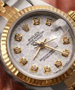 Nice Fake Rolex Lady-datejust 69173 Automatic Movement 26mm Gold/steel Case Womens Watch