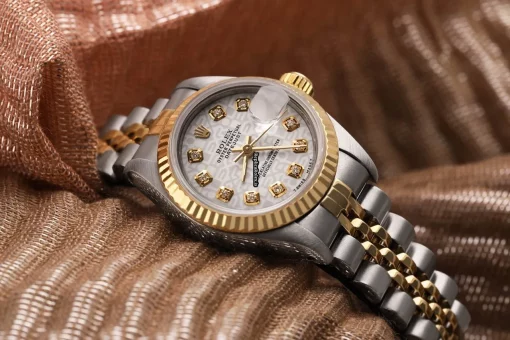 Nice Fake Rolex Lady-datejust 69173 Automatic Movement 26mm Gold/steel Case Womens Watch - Image 3