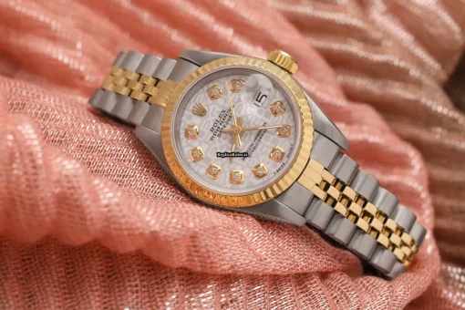 Nice Fake Rolex Lady-datejust 69173 Automatic Movement 26mm Gold/steel Case Womens Watch - Image 4