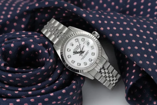 Suitable Fake Rolex Lady-datejust 69174 Automatic Movement 26mm Steel Case Womens Watch - Image 4