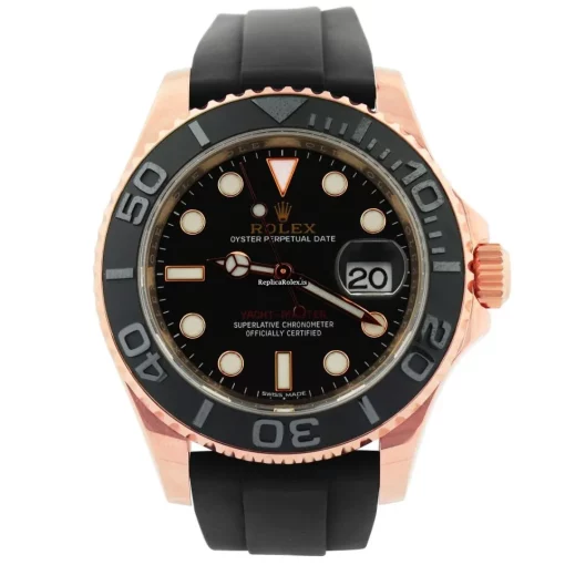 Defect Fake Rolex Yacht-master 40 116655 Caliber 3135 Automatic Movement 40mm Rose Gold Case Mens/unisex Watch