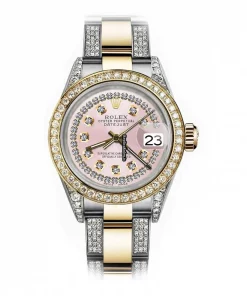 Amazing Knockoff Rolex Datejust 68173 Automatic Movement 31mm Gold/steel Case Womens Watch