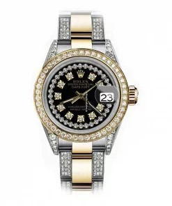 Swiss Replica Rolex Datejust 68173 Automatic Movement 31mm Gold/steel Case Womens Watch