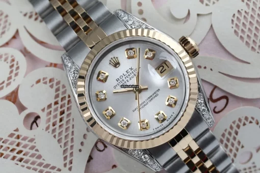 Wholesale Replica Rolex Lady-datejust 69173 Automatic Movement 26mm Gold/steel Case Womens Watch - Image 2