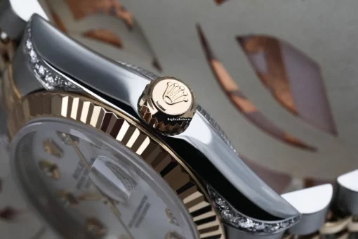 Wholesale Replica Rolex Lady-datejust 69173 Automatic Movement 26mm Gold/steel Case Womens Watch - Image 3