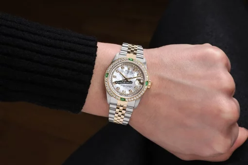 Stylish Fake Rolex Lady-datejust 68274 Automatic Movement 31mm Gold/steel Case Womens Watch - Image 6