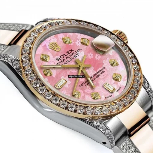 Fine Replica Rolex Datejust 68173 Automatic Movement 31mm Gold/steel Case Womens Watch - Image 3