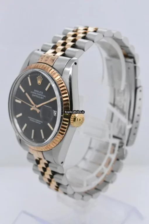 Marvellous Fake Rolex Datejust 1601 Caliber 1570 Automatic Movement 36mm Gold/steel Case Mens/unisex Watch - Image 2