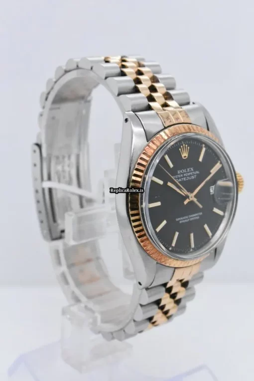 Marvellous Fake Rolex Datejust 1601 Caliber 1570 Automatic Movement 36mm Gold/steel Case Mens/unisex Watch - Image 3