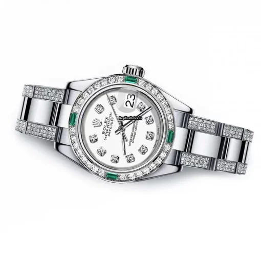 Wholesale Fake Rolex Oyster Perpetual Lady Date 69160 Automatic Movement 26mm Steel Case Womens Watch - Image 2