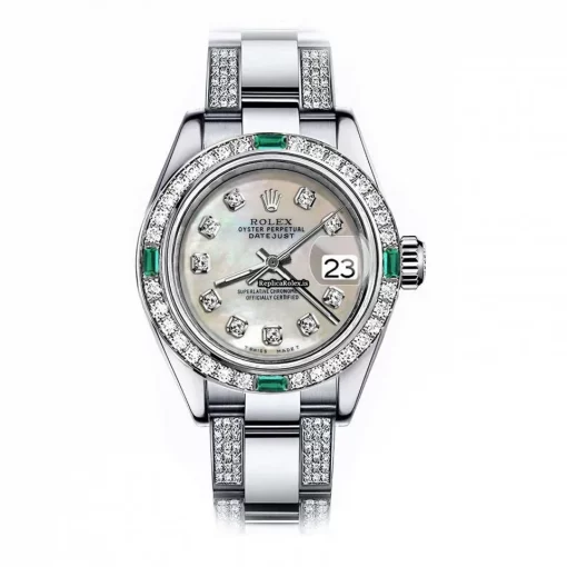 Affordable Imitation Rolex Oyster Perpetual Lady Date 69160 Automatic Movement 26mm Steel Case Womens Watch
