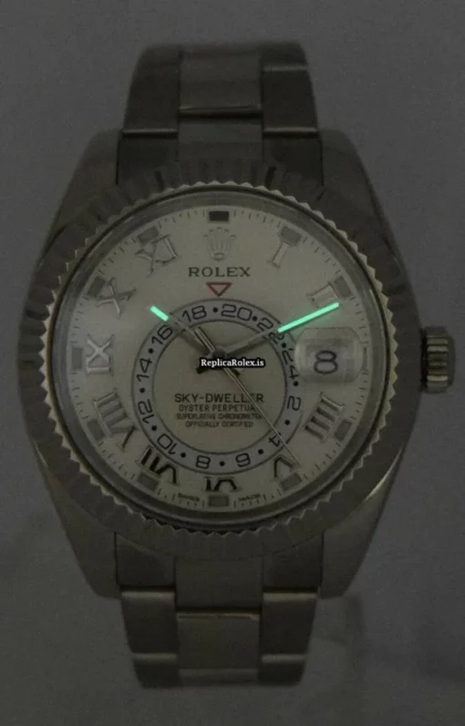 Suitable Fake Rolex Sky-dweller 326939 Automatic Movement 42mm White Gold Case Mens/unisex Watch - Image 11