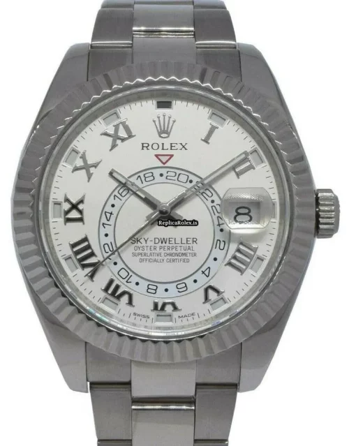 Suitable Fake Rolex Sky-dweller 326939 Automatic Movement 42mm White Gold Case Mens/unisex Watch - Image 12