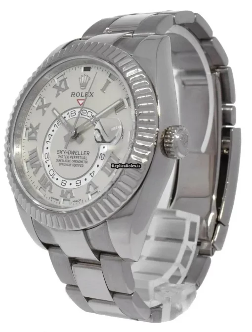 Suitable Fake Rolex Sky-dweller 326939 Automatic Movement 42mm White Gold Case Mens/unisex Watch - Image 3