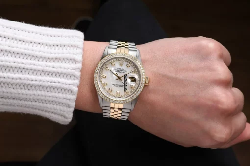 Cool Replica Rolex Datejust 16013 Automatic Movement 36mm Gold/steel Case Mens/unisex Watch - Image 7