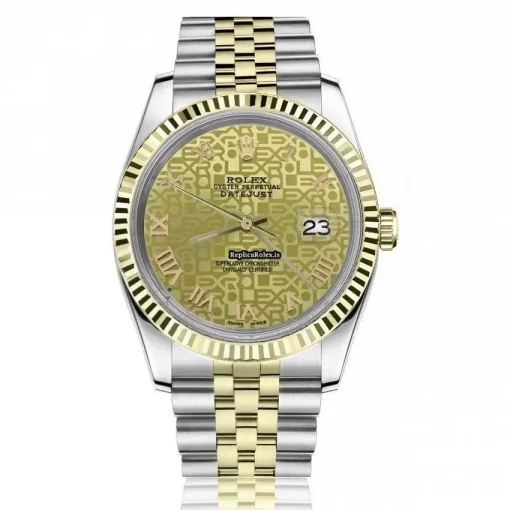 Design Fake Rolex Lady-datejust 68274 Automatic Movement 31mm Gold/steel Case Womens Watch