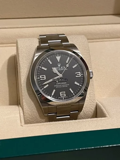 Lovely Replica Rolex Explorer 214270 Caliber 3132 Automatic Movement 39mm Steel Case Mens/unisex Watch - Image 8