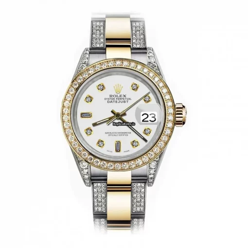 Special Copy Rolex Datejust 68173 Automatic Movement 31mm Gold/steel Case Womens Watch