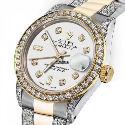 Special Copy Rolex Datejust 68173 Automatic Movement 31mm Gold/steel Case Womens Watch - Image 2