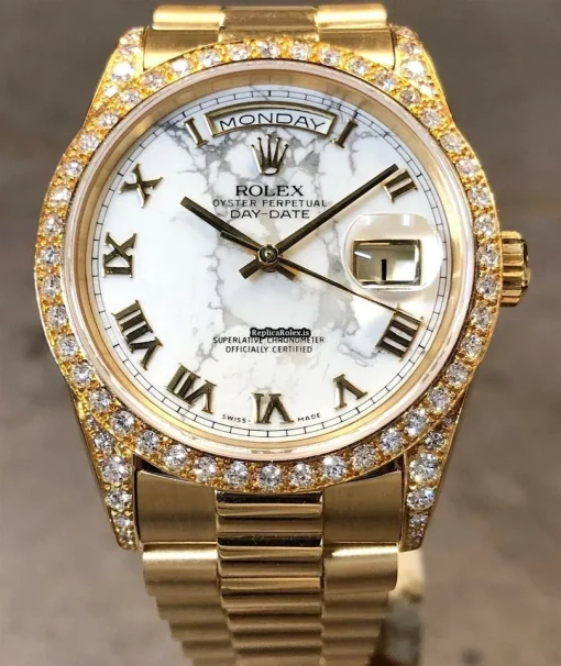 Fabulous Replica Rolex Day-date 18338 Automatic Movement Mens/unisex Watch - Image 2