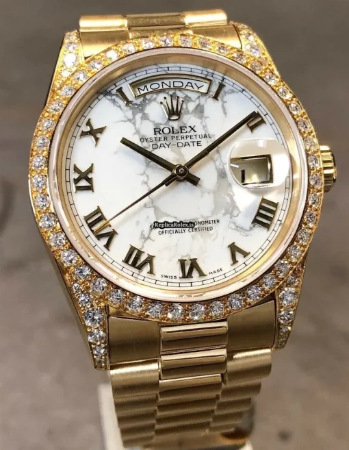 Fabulous Replica Rolex Day-date 18338 Automatic Movement Mens/unisex Watch - Image 4