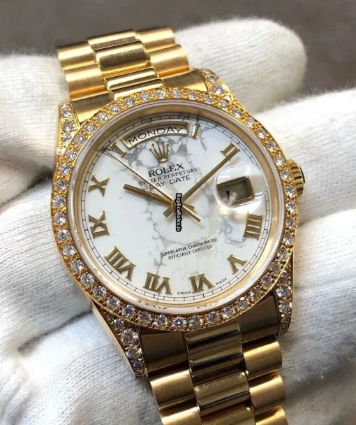Fabulous Replica Rolex Day-date 18338 Automatic Movement Mens/unisex Watch - Image 5