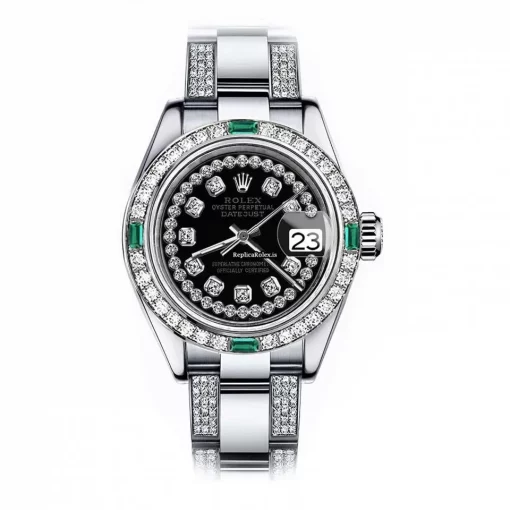 Fantastic Replica Rolex Oyster Perpetual Lady Date 69160 Automatic Movement 26mm Steel Case Womens Watch