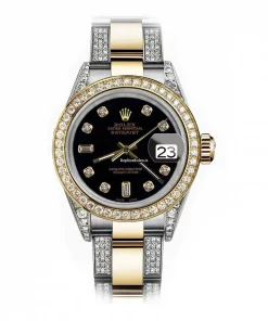 Well Made Replica Rolex Lady-datejust 69173 Automatic Movement 26mm Gold/steel Case Womens Watch