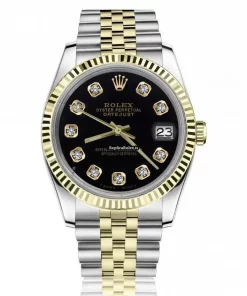 Fabulous Fake Rolex Lady-datejust 69173 Automatic Movement 26mm Gold/steel Case Womens Watch