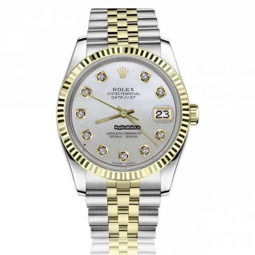 Attractive Fake Rolex Lady-datejust 69173 Automatic Movement 26mm Gold/steel Case Womens Watch