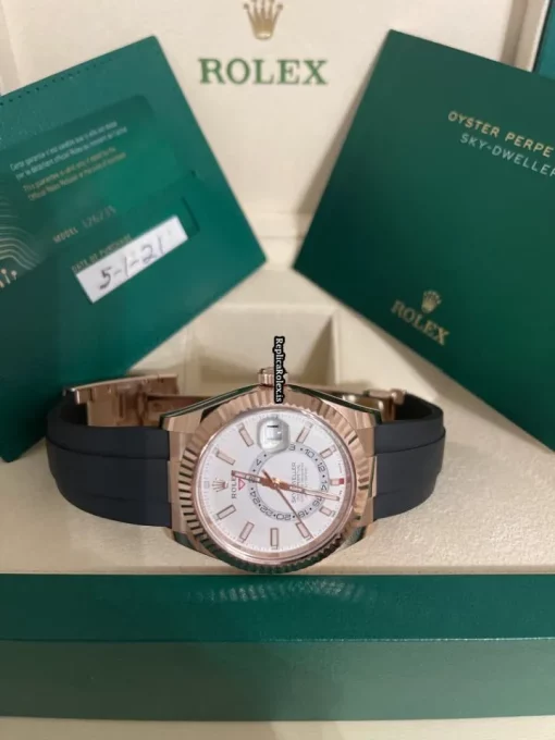 Quality Copies Rolex Sky-dweller 326235 Caliber 9001 Automatic Movement 42mm Rose Gold Case Mens/unisex Watch - Image 6