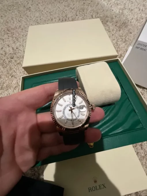 Quality Copies Rolex Sky-dweller 326235 Caliber 9001 Automatic Movement 42mm Rose Gold Case Mens/unisex Watch - Image 8
