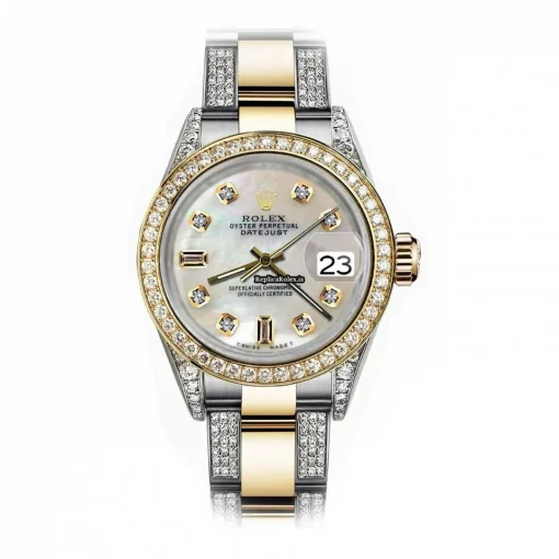 Ideal Replica Rolex Datejust 68173 Automatic Movement 31mm Gold/steel Case Womens Watch