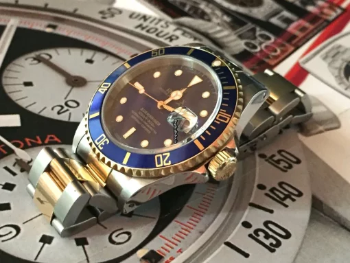 Incredible Fake Rolex Submariner Date 16613 Caliber 3135 Automatic Movement 40mm Gold/steel Case Mens/unisex Watch - Image 2