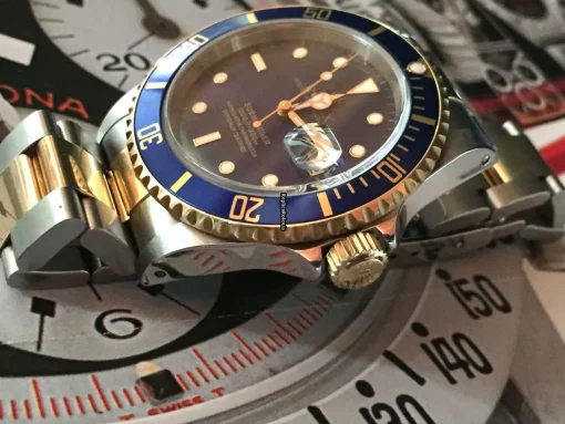 Incredible Fake Rolex Submariner Date 16613 Caliber 3135 Automatic Movement 40mm Gold/steel Case Mens/unisex Watch - Image 3