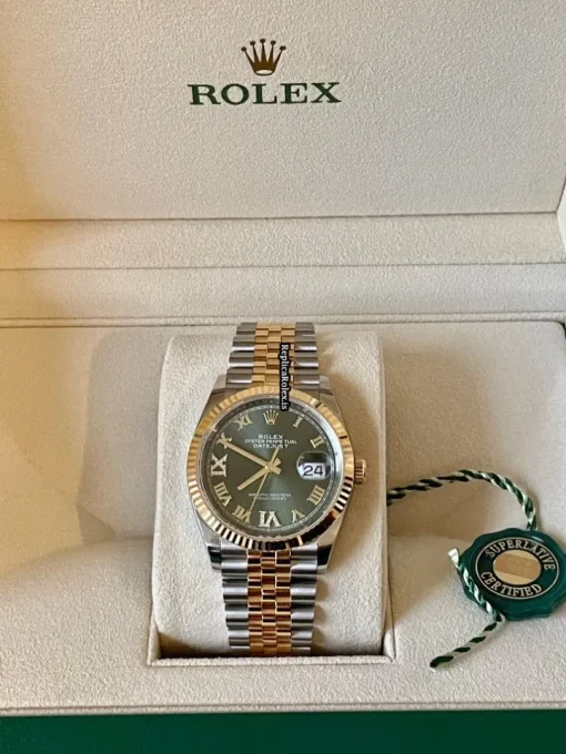 Mind-boggling Fake Rolex Datejust 126233 Caliber 3235 Automatic Movement 36mm Gold/steel Case Mens/unisex Watch - Image 2