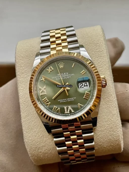 Mind-boggling Fake Rolex Datejust 126233 Caliber 3235 Automatic Movement 36mm Gold/steel Case Mens/unisex Watch - Image 3