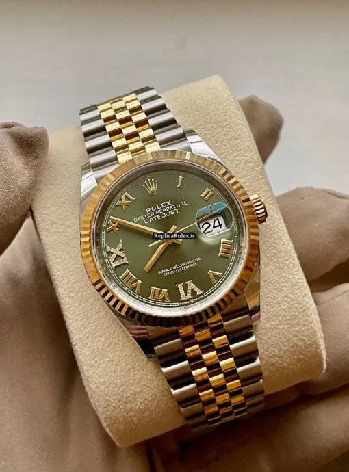 Mind-boggling Fake Rolex Datejust 126233 Caliber 3235 Automatic Movement 36mm Gold/steel Case Mens/unisex Watch - Image 4