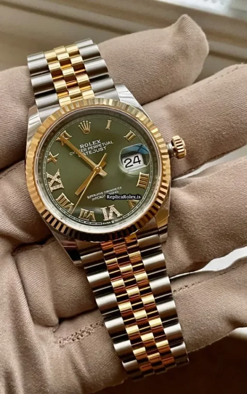 Mind-boggling Fake Rolex Datejust 126233 Caliber 3235 Automatic Movement 36mm Gold/steel Case Mens/unisex Watch - Image 6