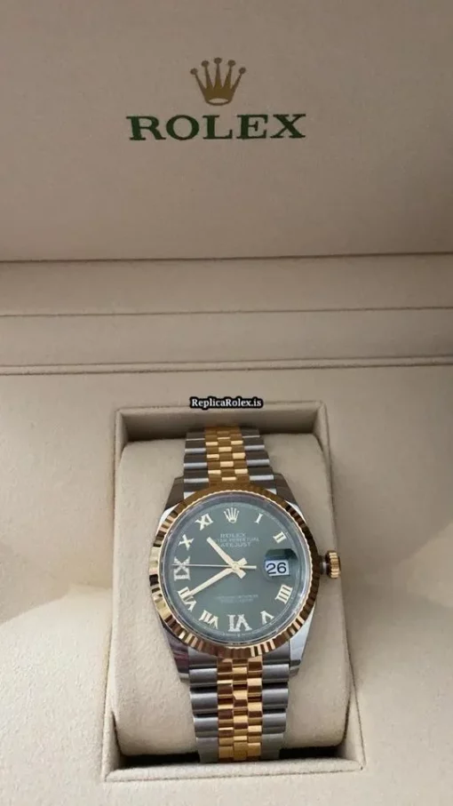 Mind-boggling Fake Rolex Datejust 126233 Caliber 3235 Automatic Movement 36mm Gold/steel Case Mens/unisex Watch - Image 7
