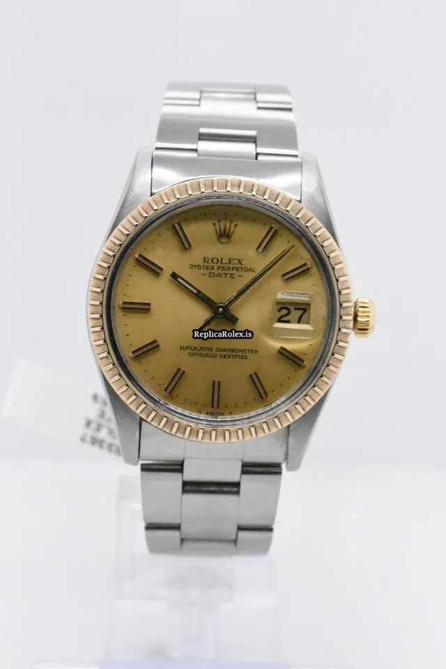 Ideal Fake Rolex Oyster Perpetual Date 15053 Caliber 3035 Automatic Movement 34mm Steel Case Mens/unisex Watch