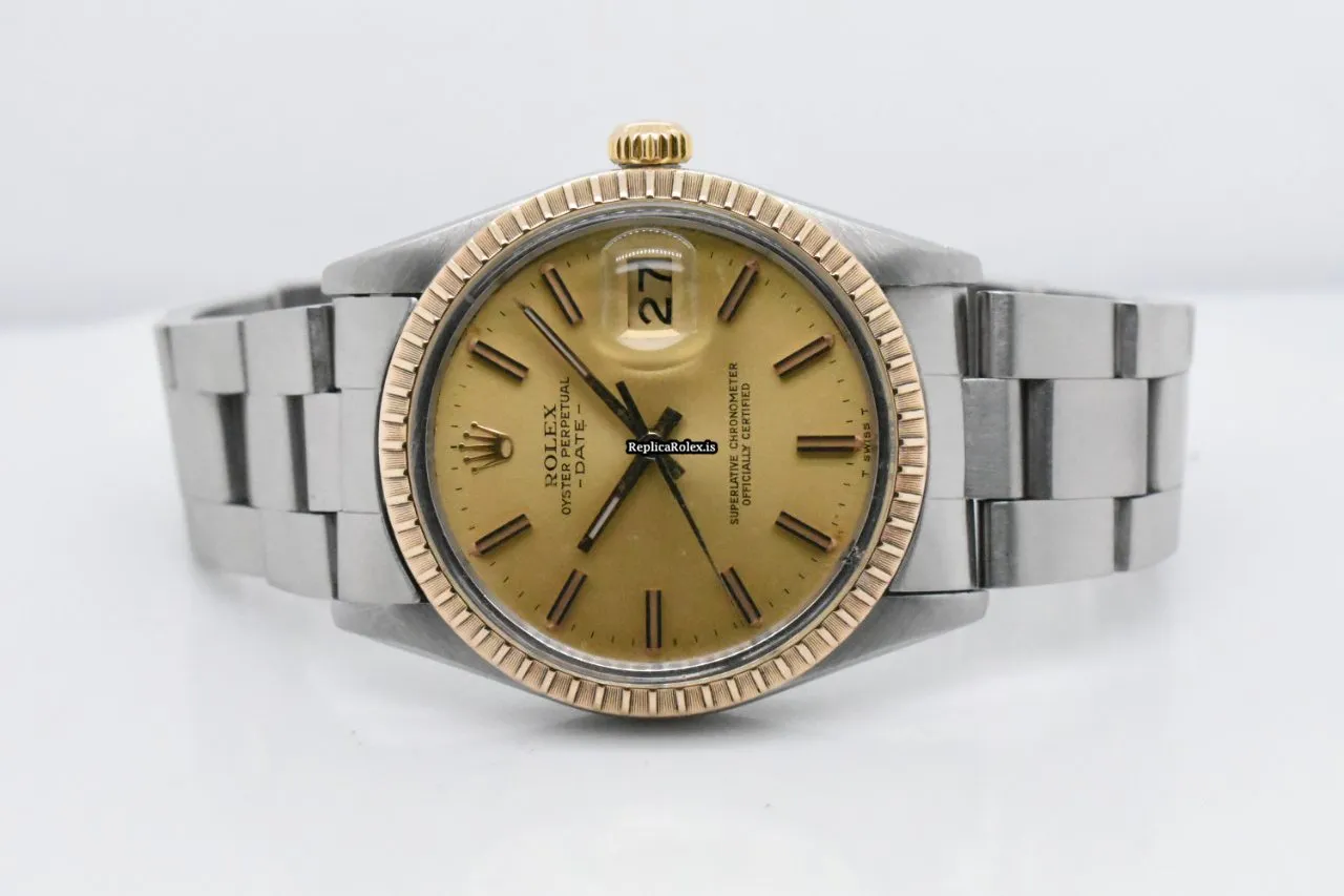 Ideal Fake Rolex Oyster Perpetual Date 15053 Caliber 3035 Automatic Movement 34mm Steel Case Mens/unisex Watch - Image 4