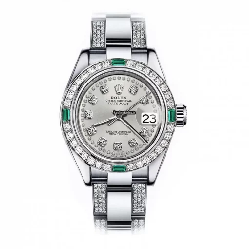 Well Made Replica Rolex Oyster Perpetual Lady Date 69160 Automatic Movement 26mm Steel Case Womens Watch